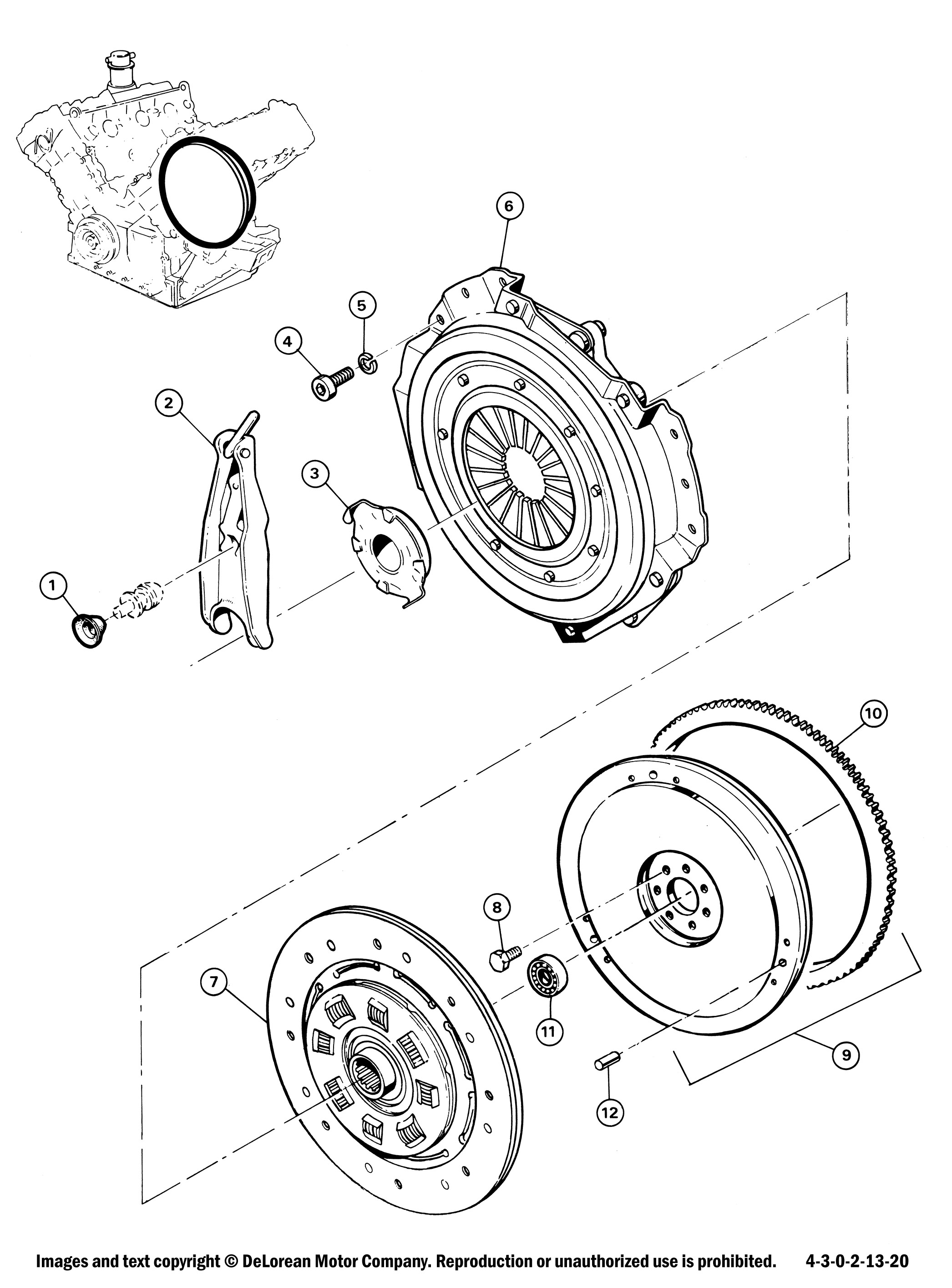4-3-0 Flywheel/Clutch - Manual Transmission - Parts Parts, Service