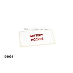 BATTERY ACCESS LABEL