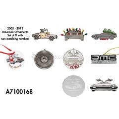 COMPLETE SET 2005-2013 ORNAMENTS (NON-MATCHING NUMBERS)