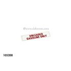 105200 - Unleaded Fuel Label - Official DeLorean Motor Company®