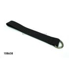 LEATHER DOOR PULL STRAP W/RING (BLACK)