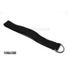 LEATHER DOOR PULL STRAP W/SKINNY RING (EARLY BLACK)