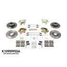 COMPLETE BRAKE KIT - DISCS, STAINLESS HOSES, FRONT & REAR PADS, NEW CALIPERS AND BRAKE MASTER CYLINDER